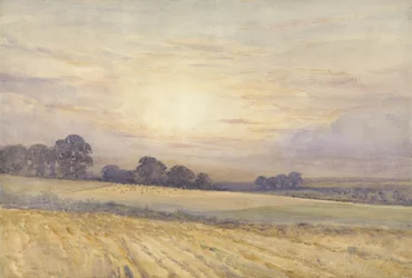 Landschaft bei Sonnenuntergang, ca. 1891